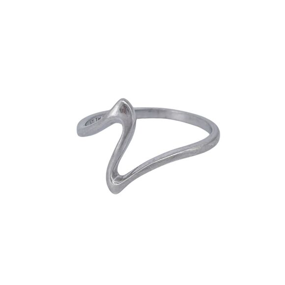 Vintage ATI Sterling Silver 925 14mm Abstract Swirl Wave Ring Size 8 - Picture 5 of 9